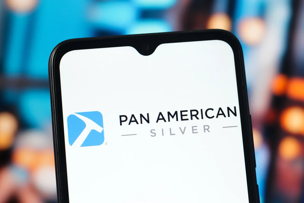 In this photo illustration, the Pan American Silver Corp. logo is seen displayed on a smartphone screen. (Photo Illustration by Thomas Fuller/SOPA Images/LightRocket via Getty Images)