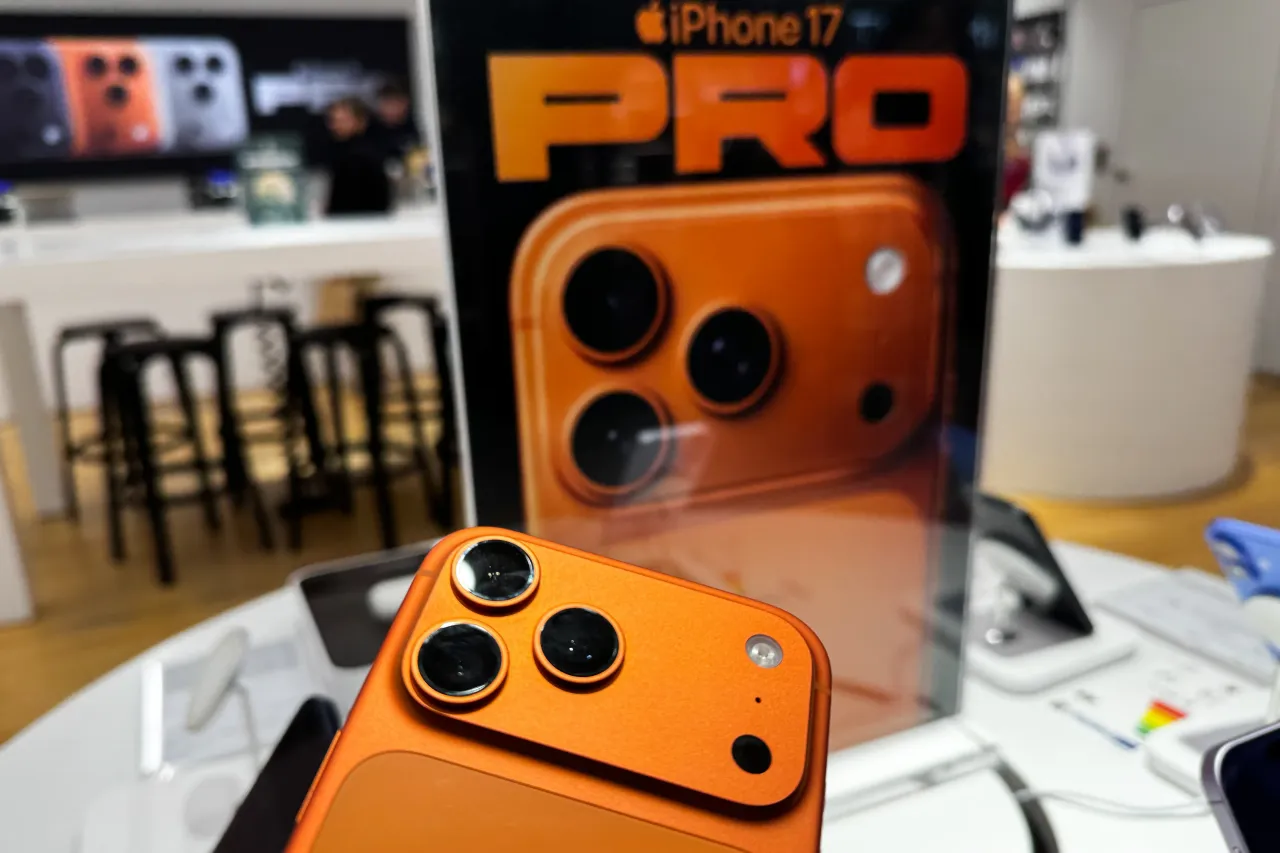 iPhone 17 Pro Max is seen at a store in Krakow, Poland on December 29, 2025. (Photo by Jakub Porzycki/NurPhoto via Getty Images)