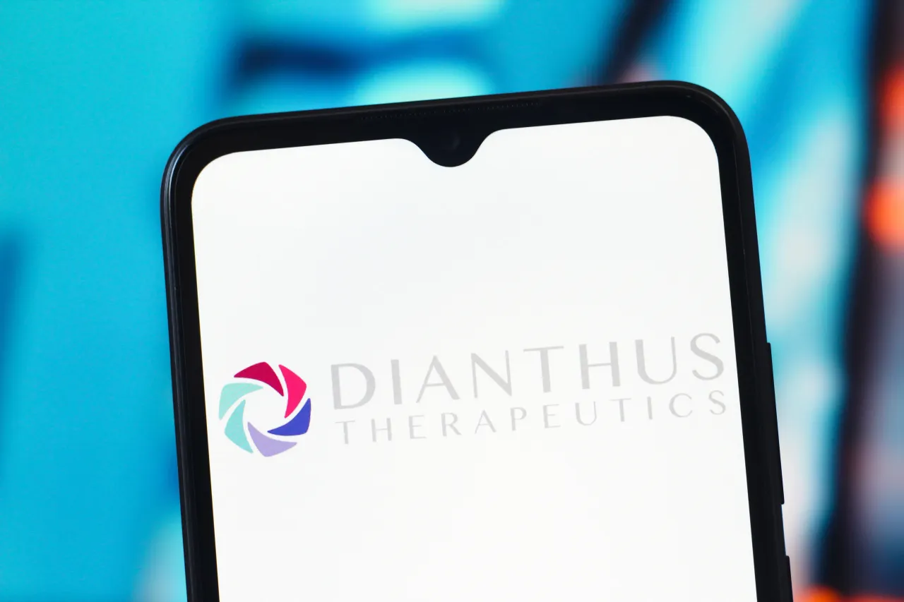 In this photo illustration, the Dianthus Therapeutics logo is seen displayed on a smartphone screen. (Photo Illustration by Thomas Fuller/SOPA Images/LightRocket via Getty Images)