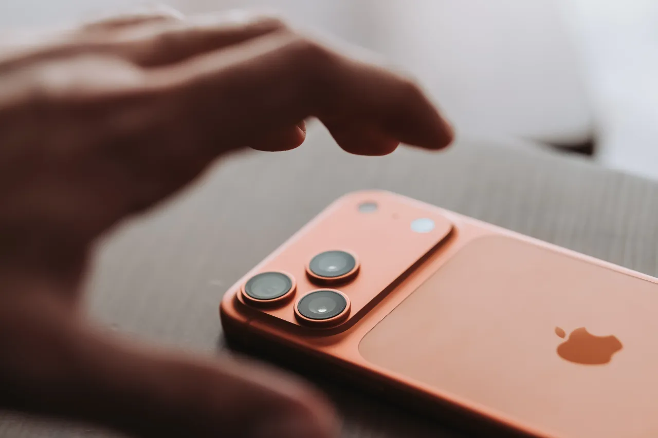 An iPhone 17 Pro Max is displayed in Athens, Greece, on February 14, 2026.