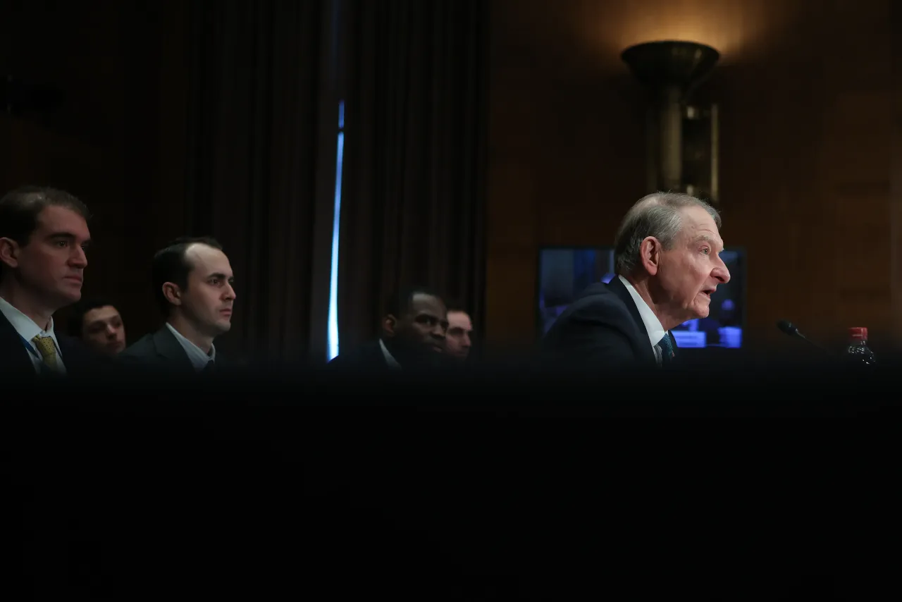 Securities and Exchange Commission Chairman Paul S. Atkins testifies before the Senate Banking, Housing, and Urban Affairs Committee. (Photo by Win McNamee/Getty Images)