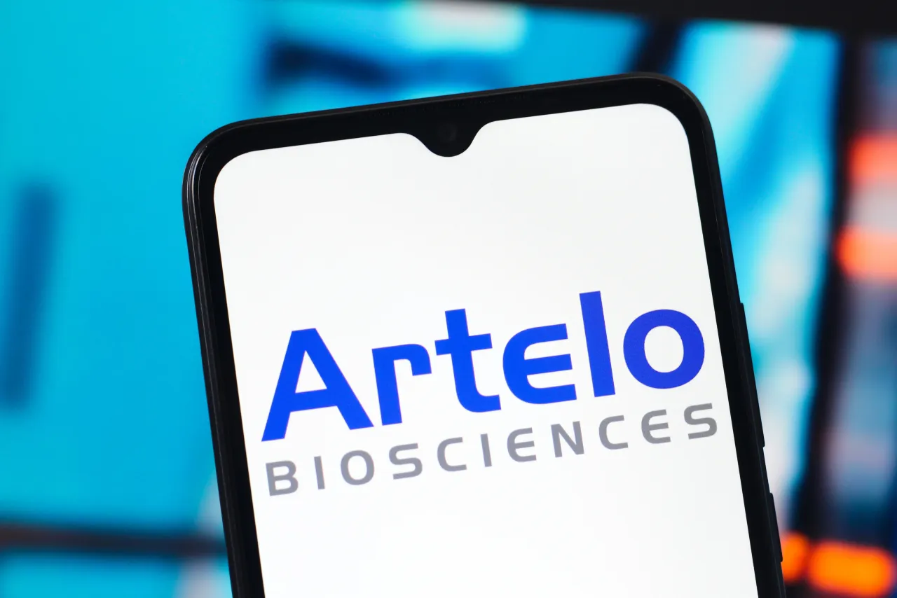 In this photo illustration, an Artelo Biosciences logo is seen displayed on a smartphone screen.