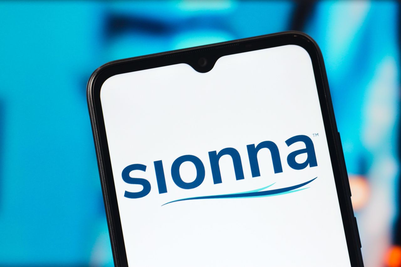 In this photo illustration, the Sionna Therapeutics logo is seen displayed on a smartphone screen. (Photo Illustration by Thomas Fuller/SOPA Images/LightRocket via Getty Images)