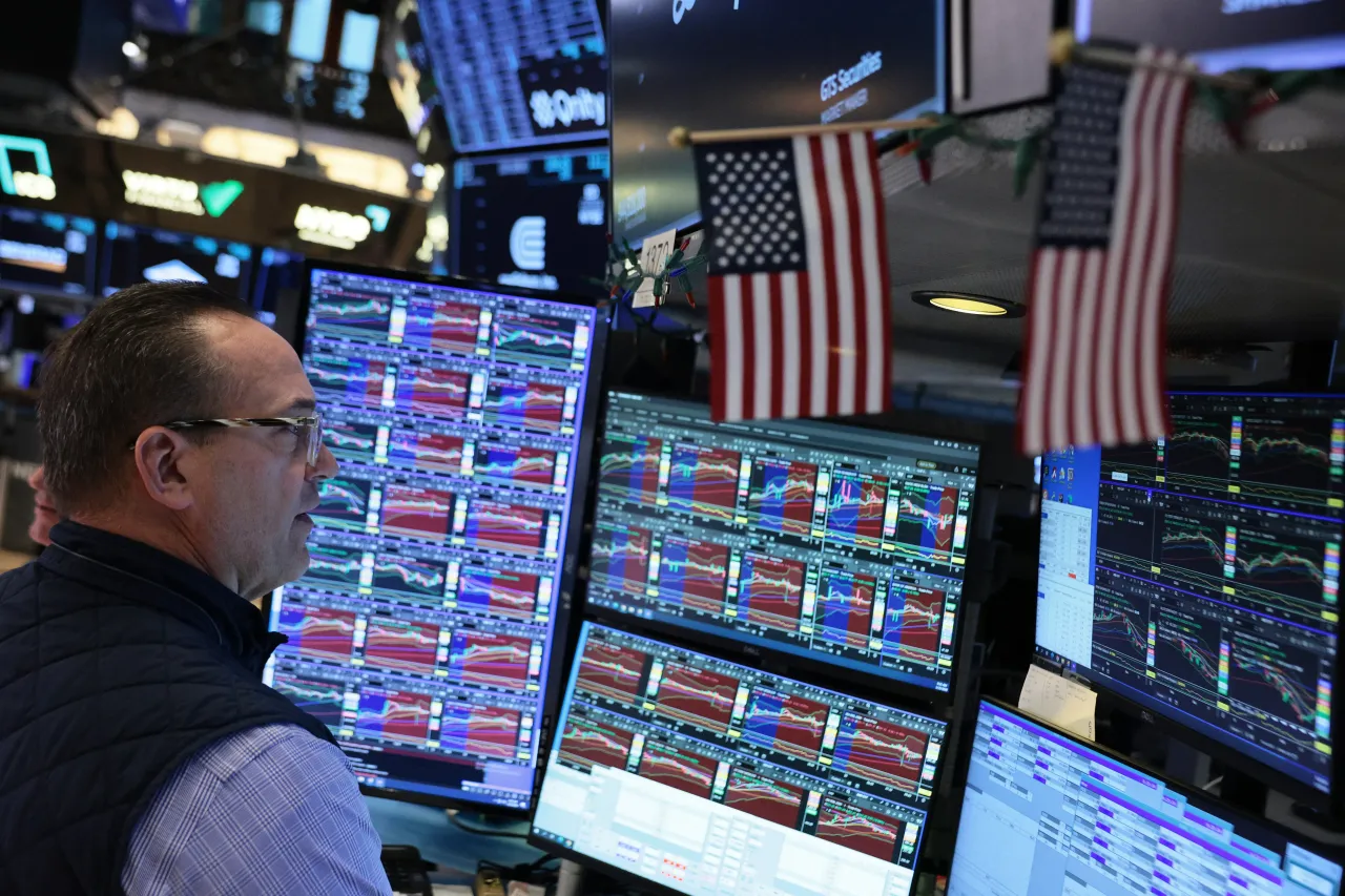 Stocks rose at the opening with reports of the U.S. giving Iran a plan to bring the conflict to an end that sent crude prices tumbling, with the Dow Jones leading the way opening with a gain of over 500 points. (Photo by Michael M. Santiago/Getty Images)