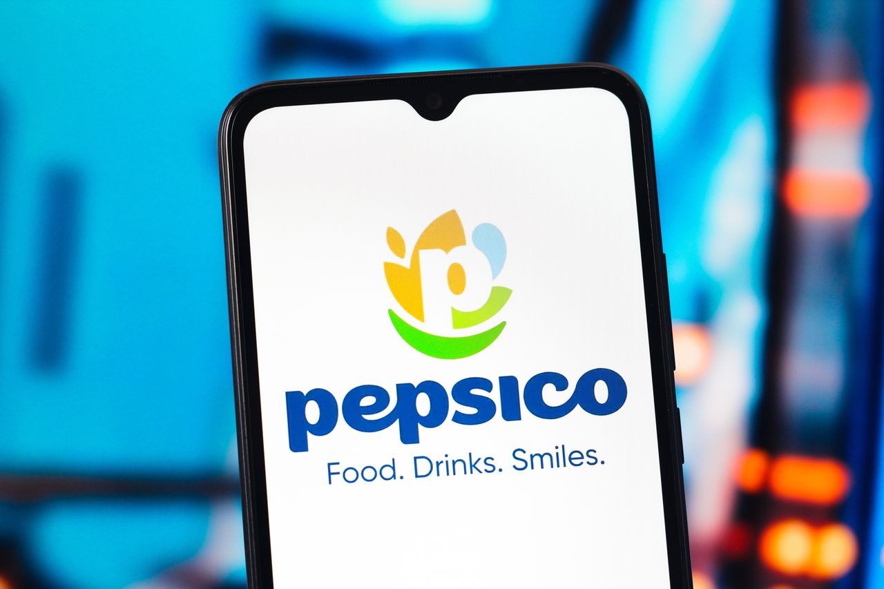 In this photo illustration, the PepsiCo logo is seen displayed on a smartphone screen.