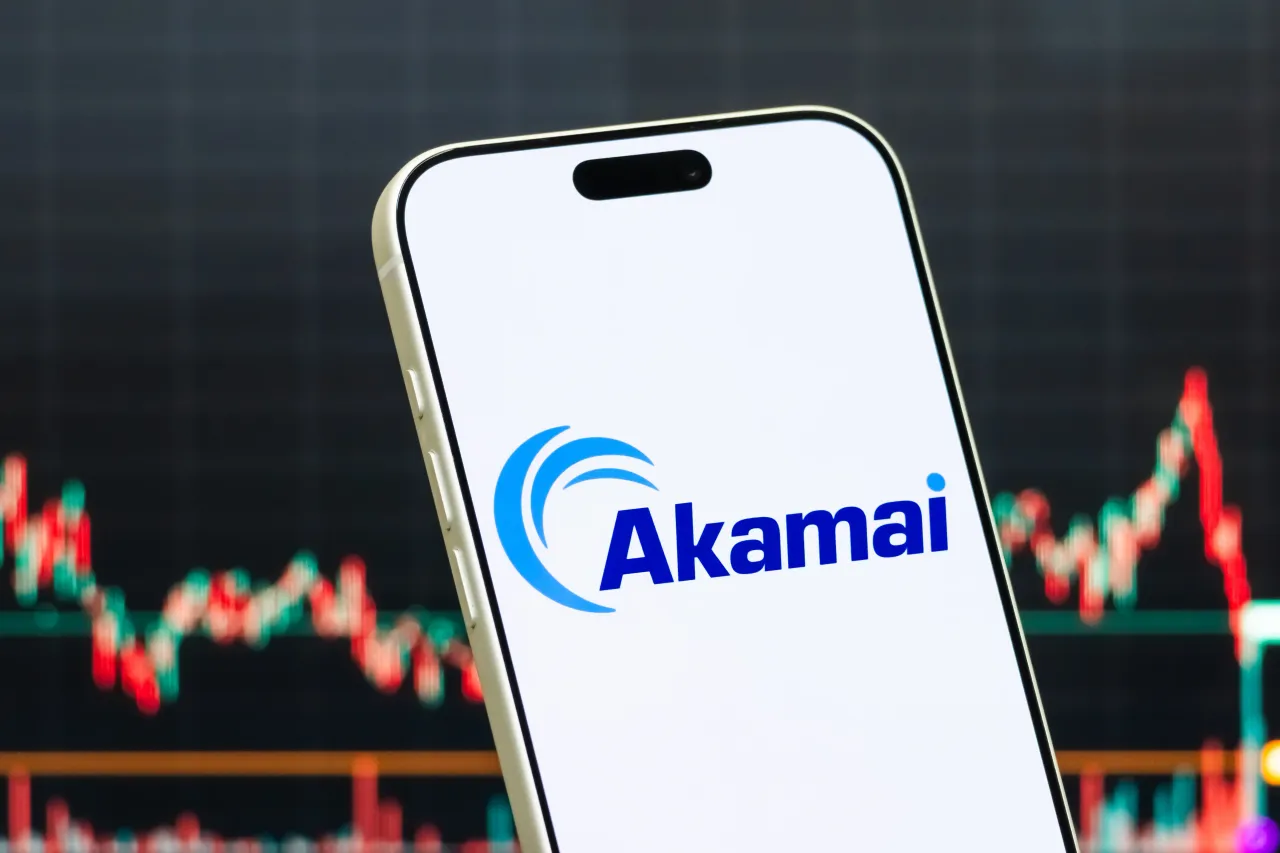 A smartphone displays the logo of Akamai Technologies Inc. (Photo illustration by Cheng Xin/Getty Images)