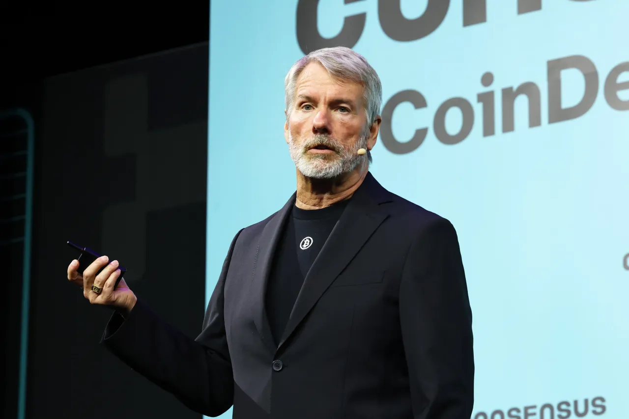 Michael J. Saylor attends Consensus Miami 2026 at Miami Beach Convention Center on May 06, 2026 in Miami Beach, Florida. (Photo by Romain Maurice/Getty Images)