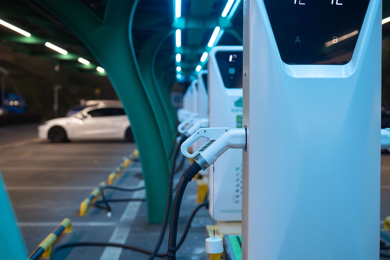 A new energy vehicle charging station. Source: Getty Images