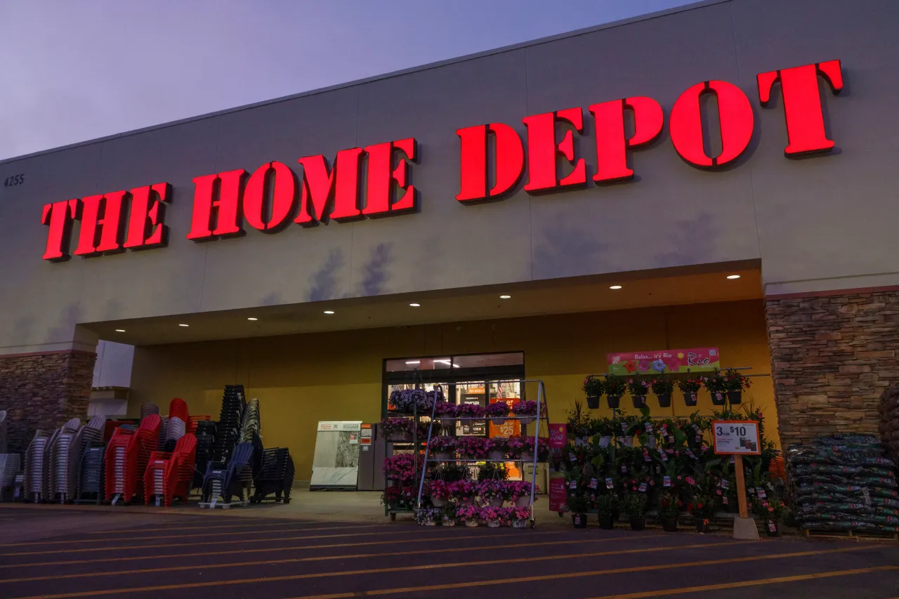 The entrance to a Home Depot store is seen on May 11, 2026 in San Diego, CA.