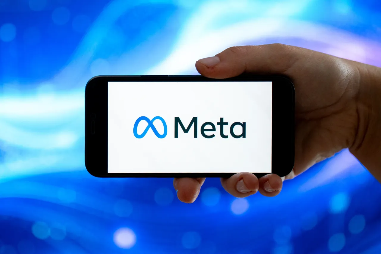 Meta Platforms, Inc. logo seen on a smartphone screen in Krakow, Poland, on May 15, 2026. (Photo by Marcin Golba/NurPhoto via Getty Images)