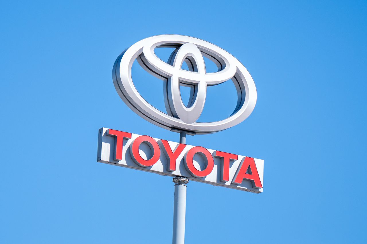 Daily Life In Krakow And Skawina, Poland. A Toyota Motor Corporation car dealership building with a logo sign is seen in Krakow, Poland.