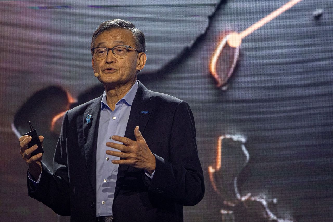 Intel CEO Lip-Bu Tan delivers a keynote speech during COMPUTEX on June 02, 2026 in Taipei, Taiwan. (Photo by Cheng Chia Huang/Getty Images)
