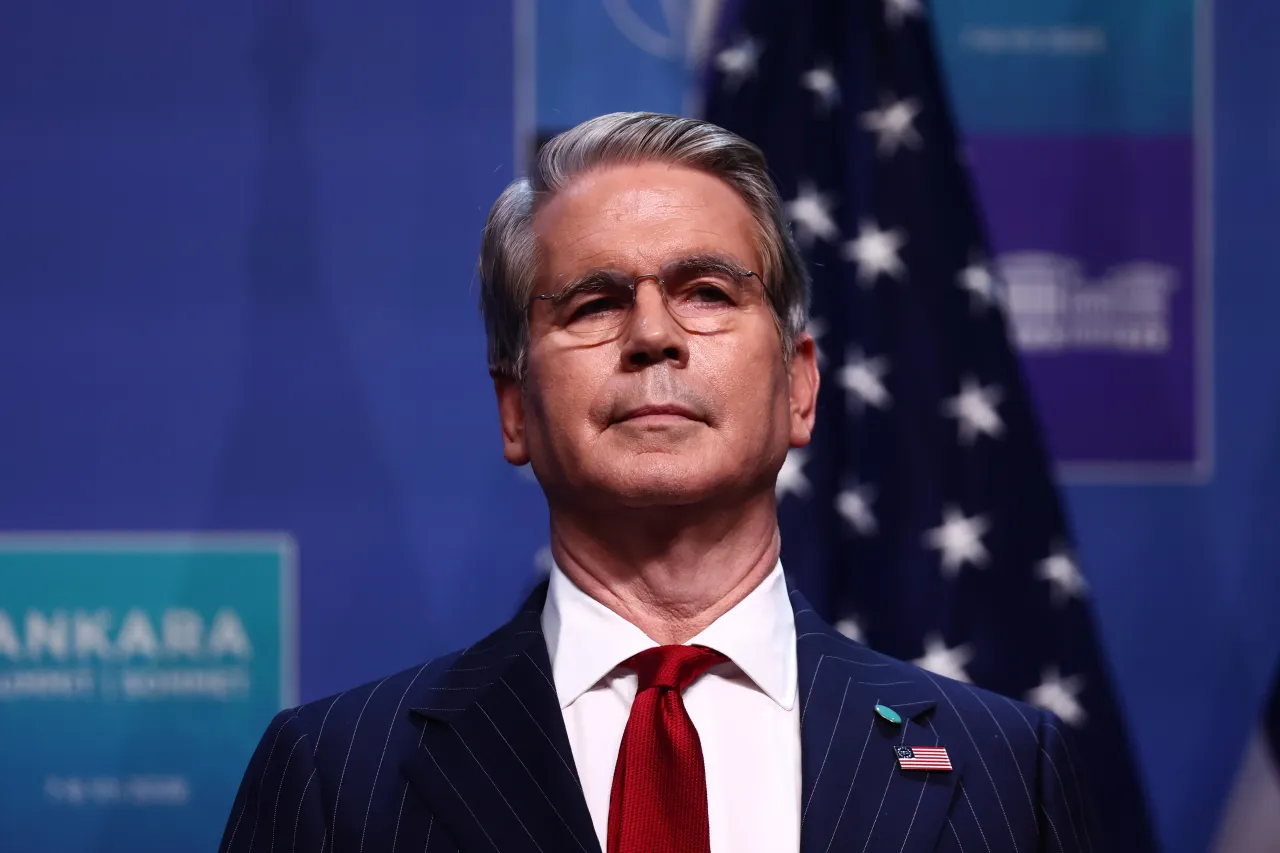 USA Secretary of the Treasury Scott Bessent during the welcome ceremony at the NATO Summit in Ankara, Turkiye on July 8, 2026. (Photo by Jakub Porzycki/NurPhoto via Getty Images)