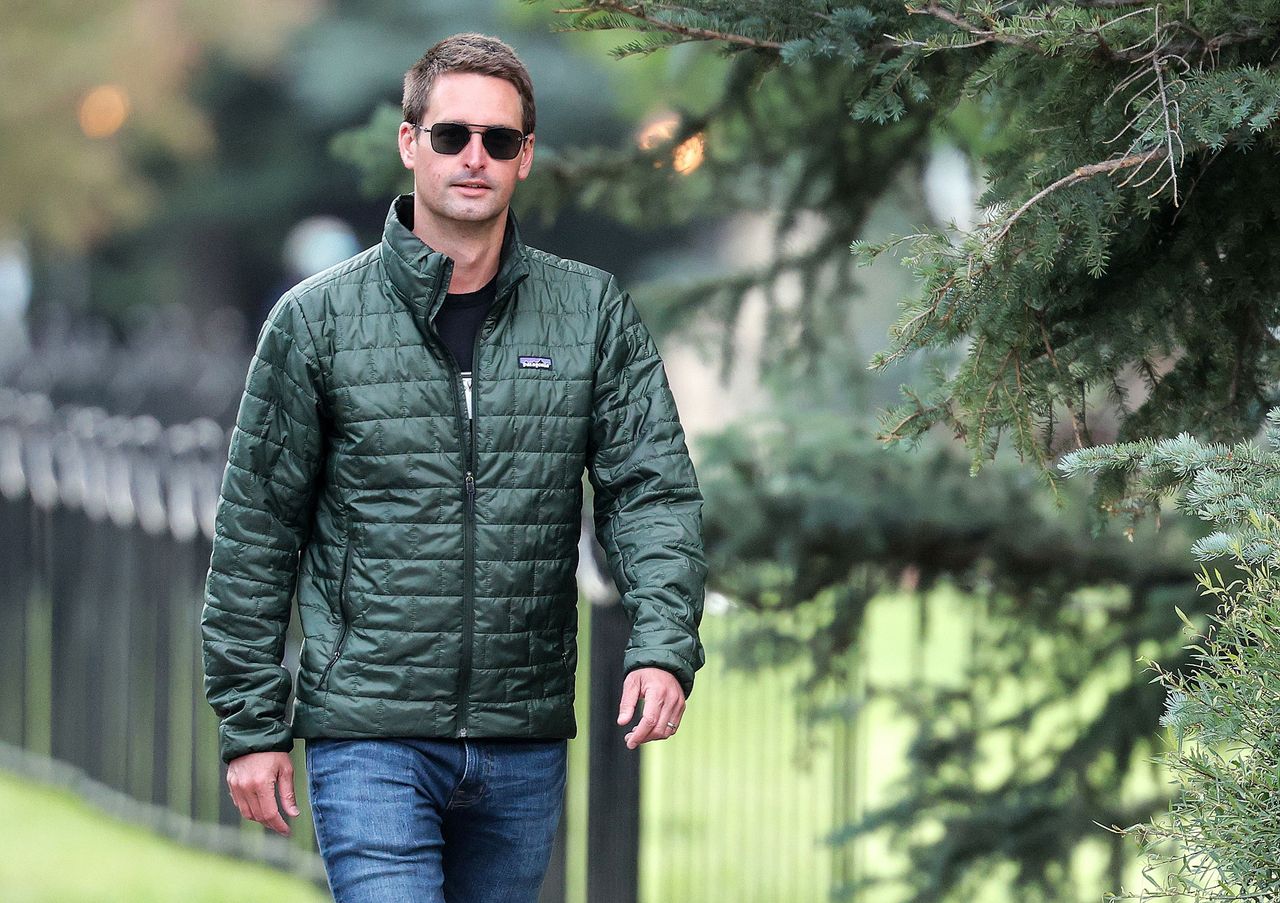 Snap, Inc. CEO Evan Spiegel attends the Allen & Company Sun Valley Conference in Sun Valley, Idaho on July 8, 2026. (Photo by Kevin Dietsch/Getty Images)