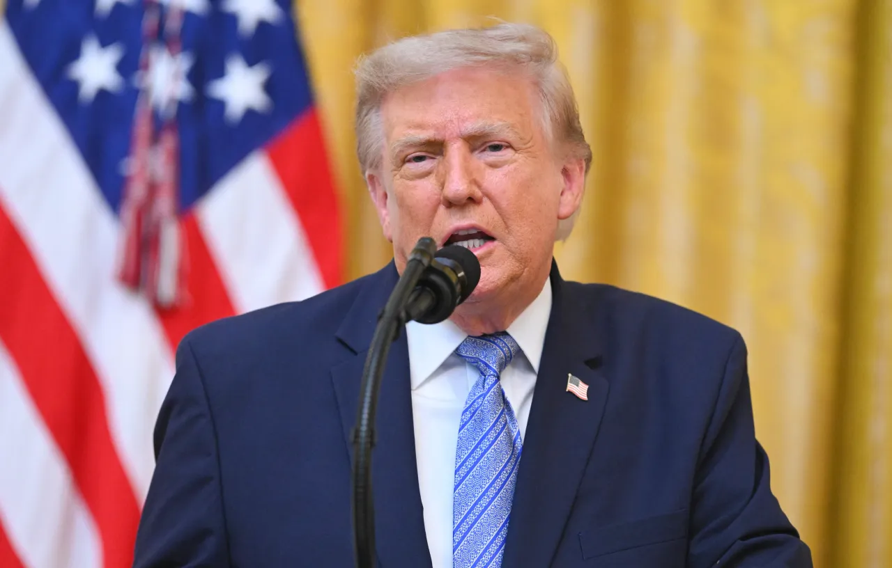 U.S. President Donald Trump addresses the nation from the East Room of the White House on July 16, 2026 in Washington, DC. Trump is expected to speak on election security. (Photo by Saul Loeb/Pool - Getty Images)