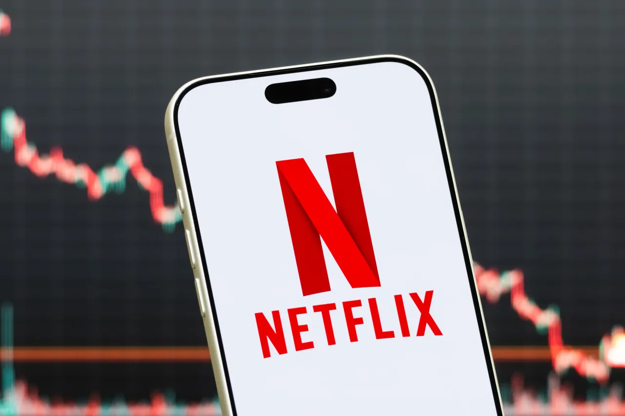 In this photo illustration, a smartphone displays the logo of Netflix.