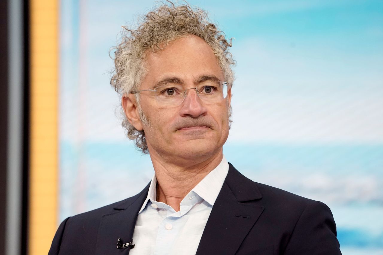 Palantir CEO Alex Karp pictured at the Fox Business Network Studios on July 27, 2026 in New York City. (Photo by John Lamparski/Getty Images)