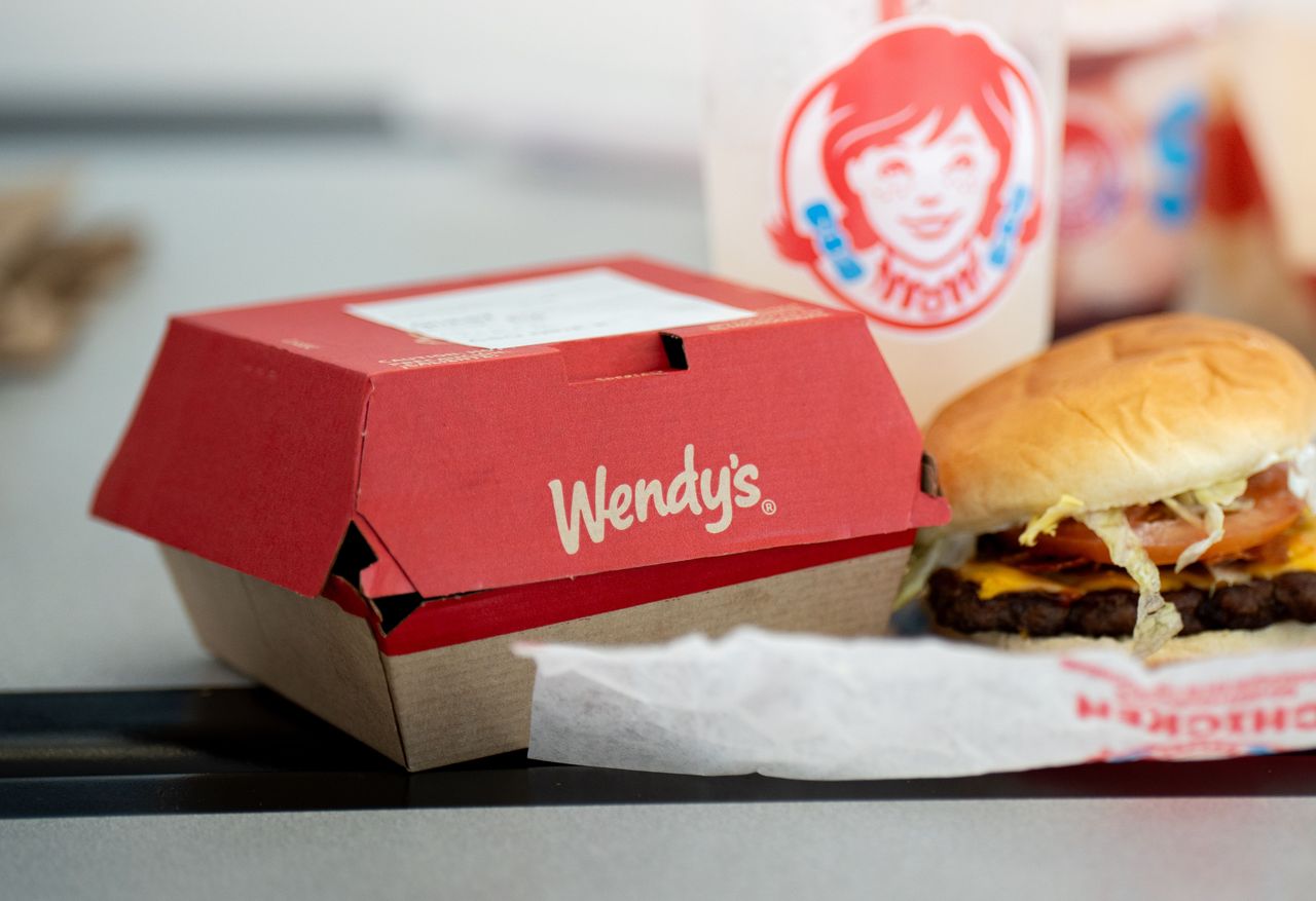A Wendy's burger is seen in Ohio, United States.