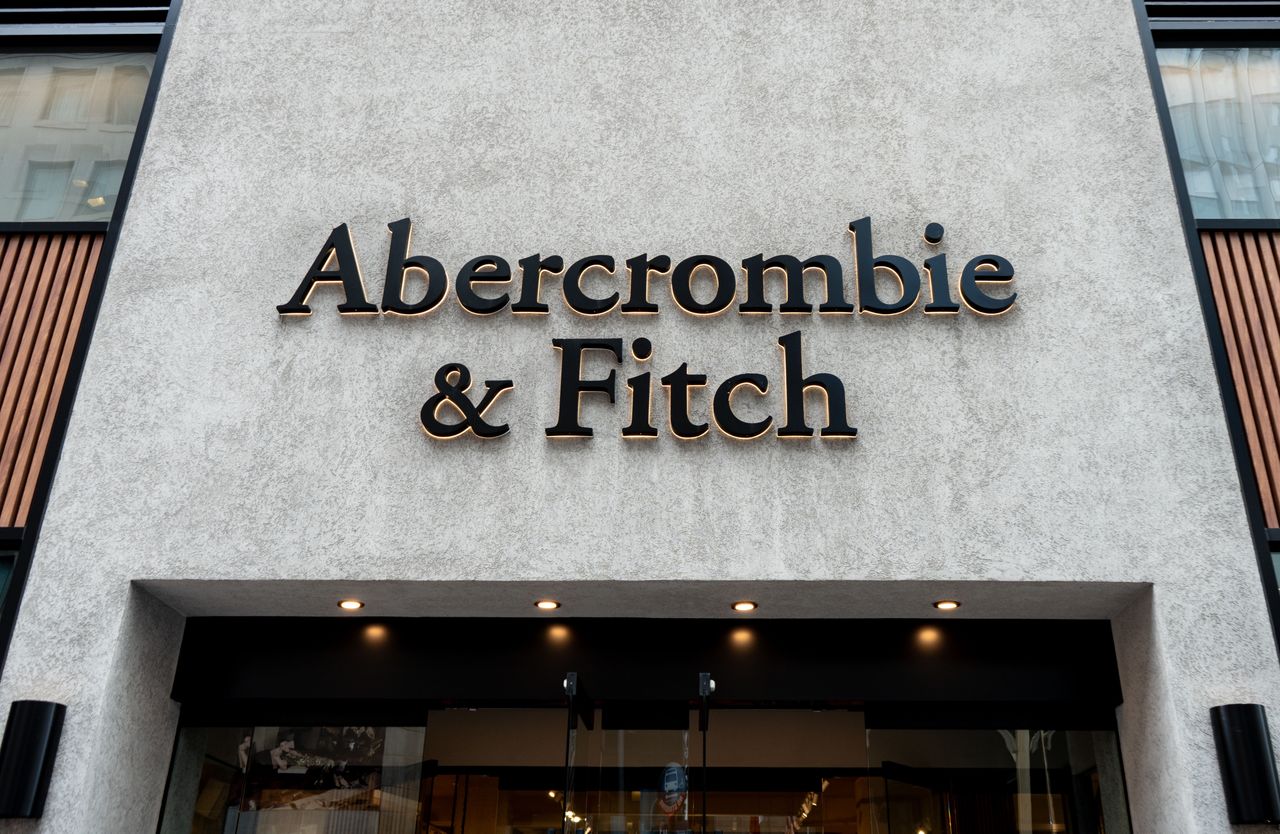 Abercrombie & Fitch logo sign is seen in New York City.