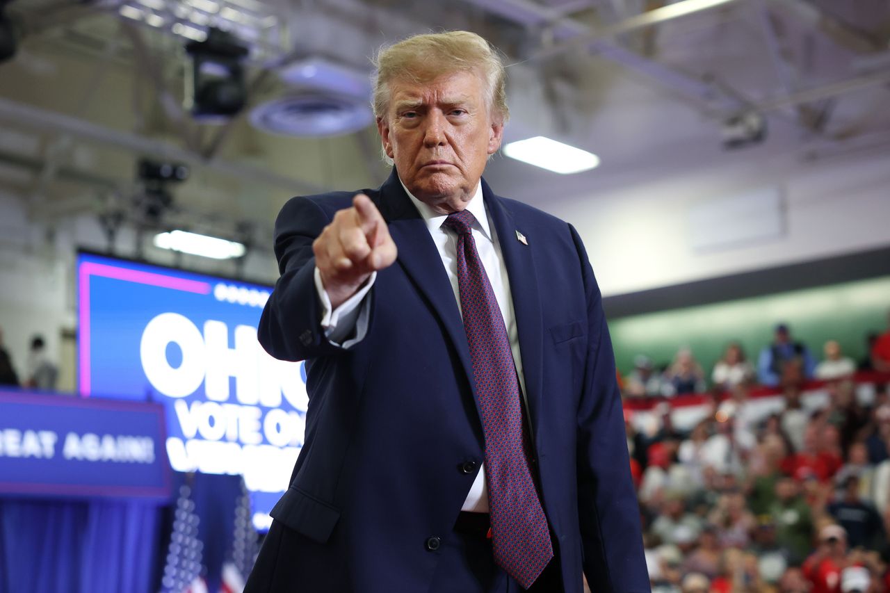 President Trump is rallying support for Republican candidates in Ohio ahead of the midterm elections. (Photo by Kevin Dietsch/Getty Images)