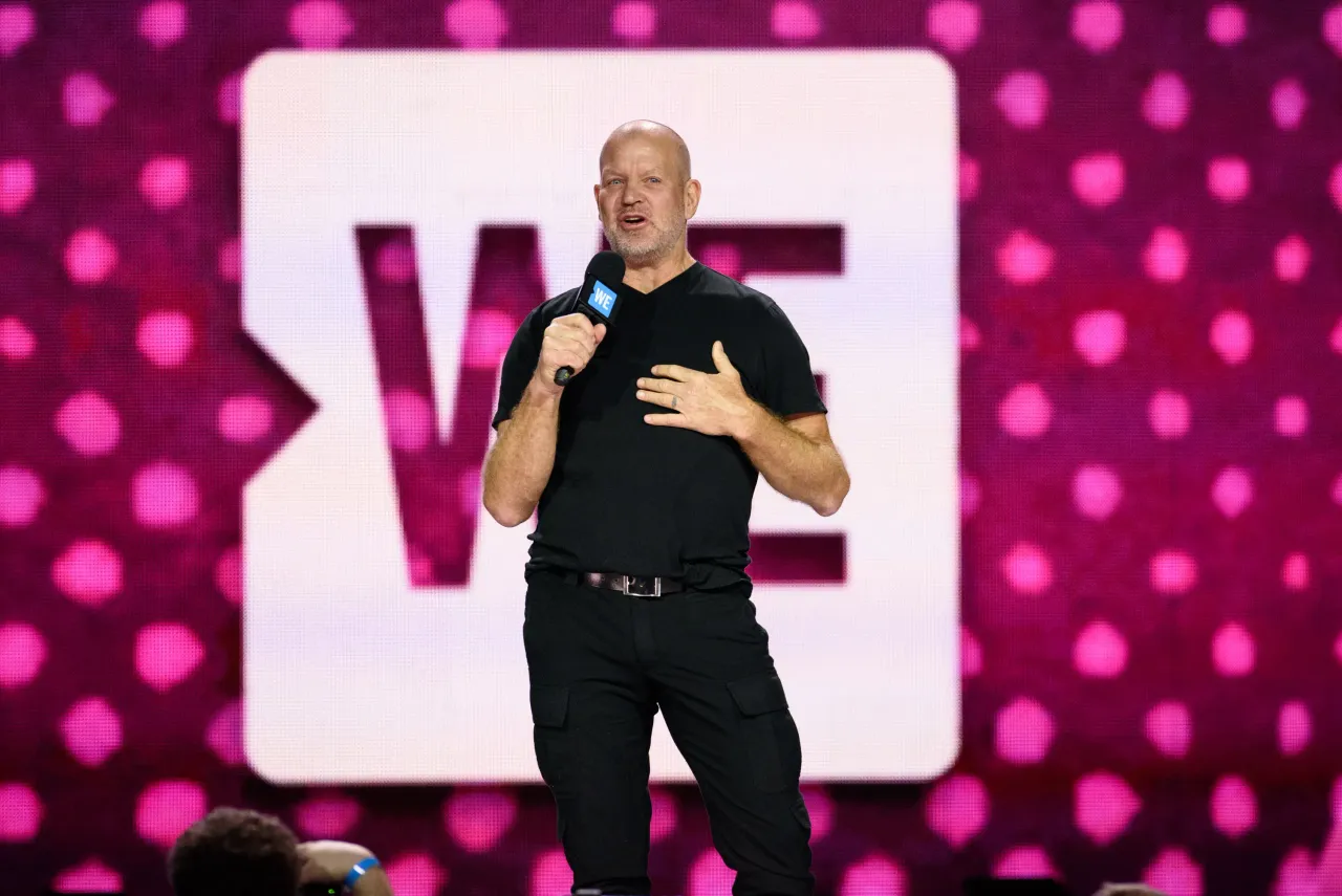 Lululemon founder Chip Wilson speaks during WE Day at KeyArena on April 21, 2017 in Seattle, Washington.