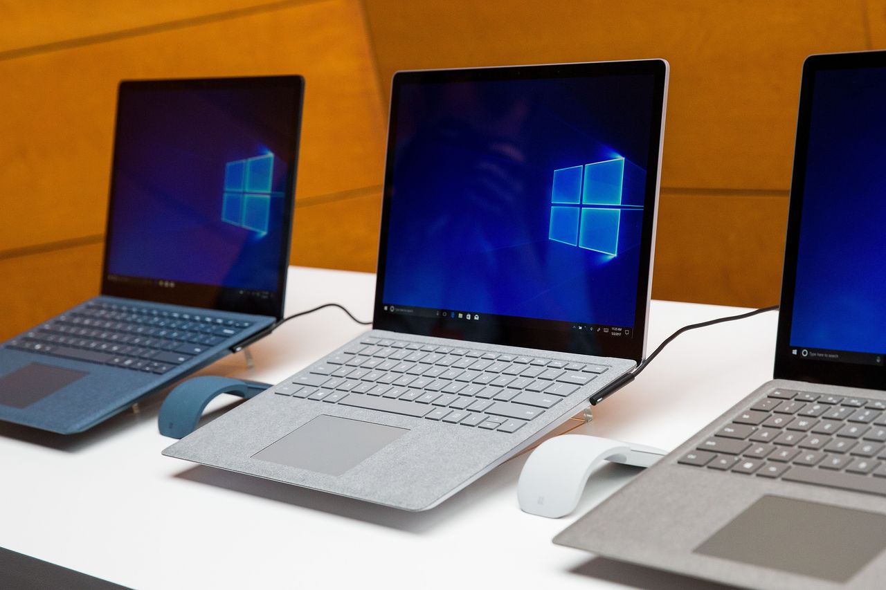 A view of the new Microsoft Surface Laptop. (Photo by Drew Angerer/Getty Images)