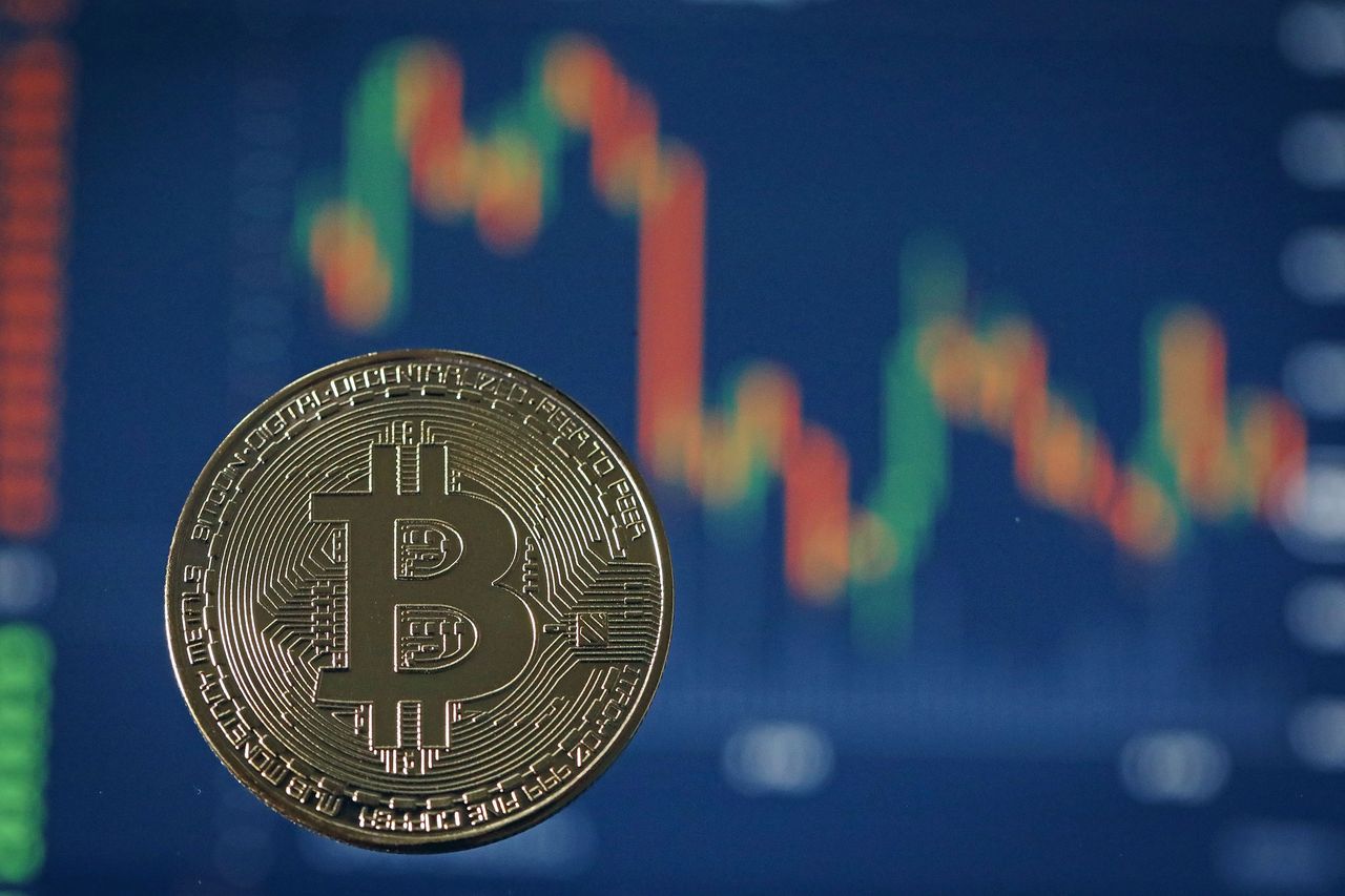 A visual representation of the digital Cryptocurrency, Bitcoin on October 24, 2017 in London, England. (Photo by Dan Kitwood/Getty Images)