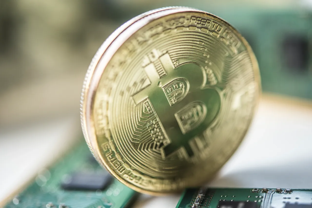 Visual representation of the digital Cryptocurrency, Bitcoin. (Photo by studioEAST/Getty Images