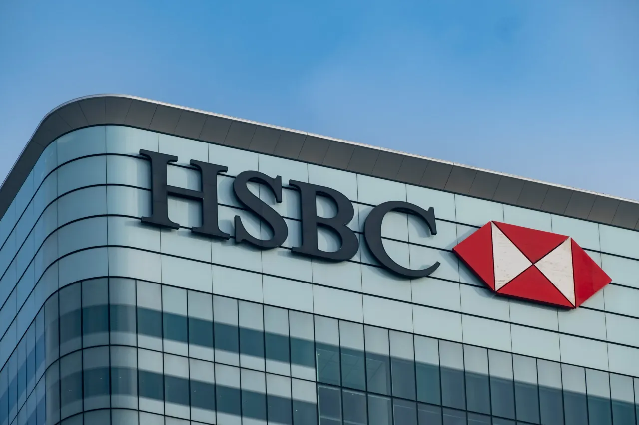 HSBC Holdings Plc building at Canada Square at the heart of Canary Wharf financial district on 5th November 2024 in London, United Kingdom.