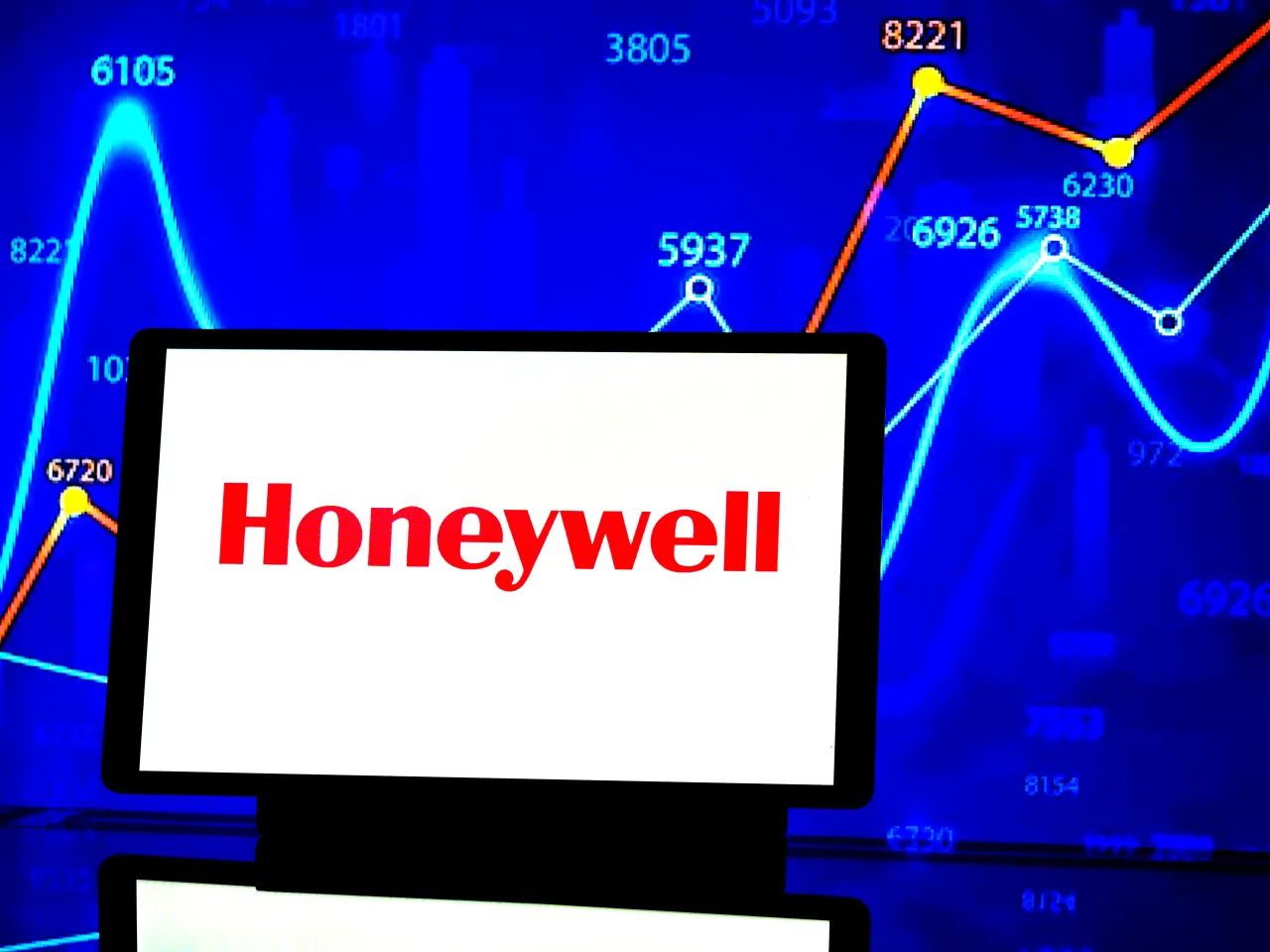 In this photo illustration, a Honeywell (Honeywell International, Inc.) logo seen displayed on a tablet.
