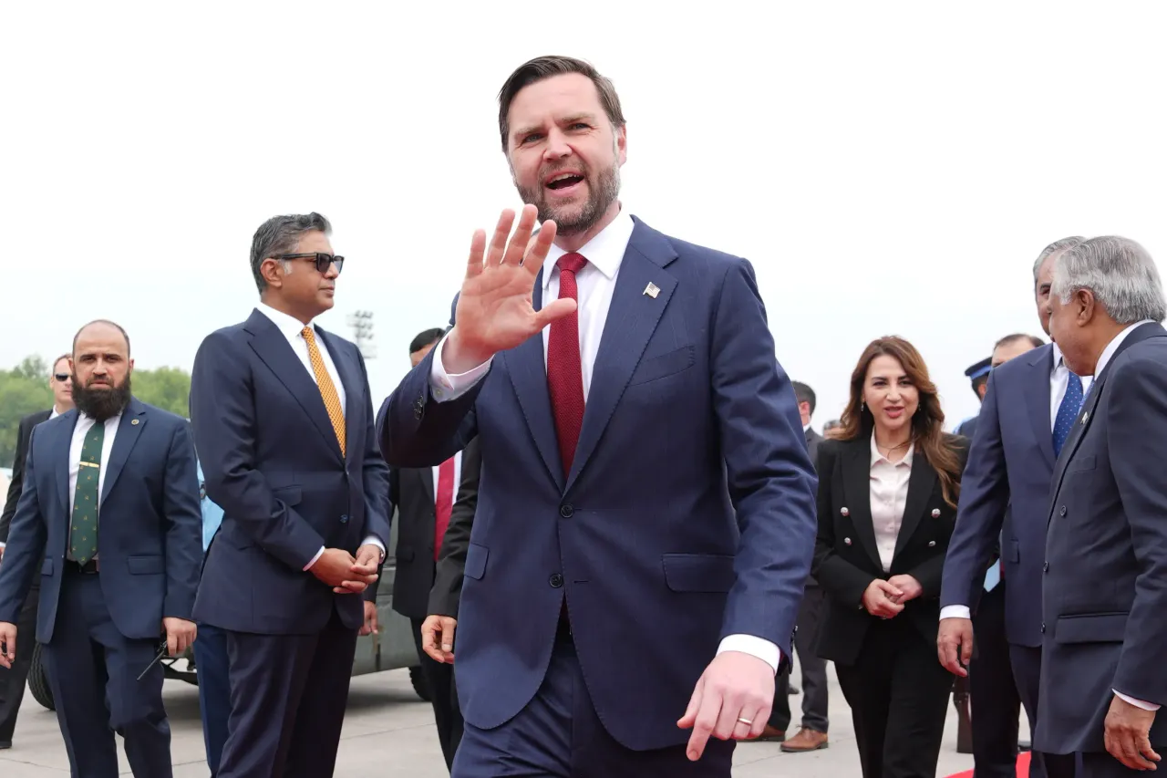 U.S. Vice President JD Vance Leads U.S. Delegation In Peace Talks With Iran In Pakistan. (Photo by Jacquelyn Martin - Pool/Getty Images)
