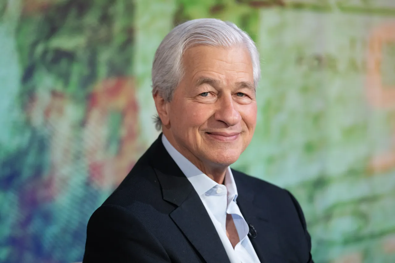 JPMorgan Chase CEO Jamie Dimon visits "Mornings With Maria" with Maria Bartiromo at Fox Business Network Studios on April 09, 2025, in New York City. 
