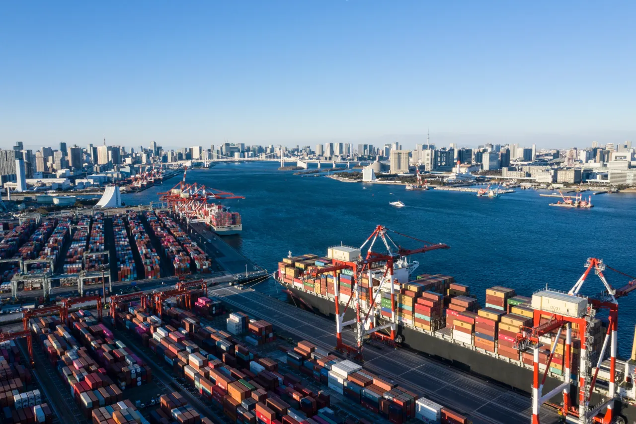 Representative image of a port in Japan. 