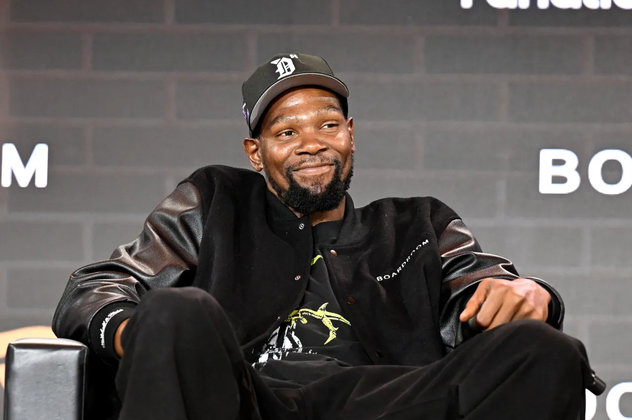 Kevin Durant speaks onstage during Fanatics Fest NYC 2025 at Javits Center on June 22, 2025 in New York City.