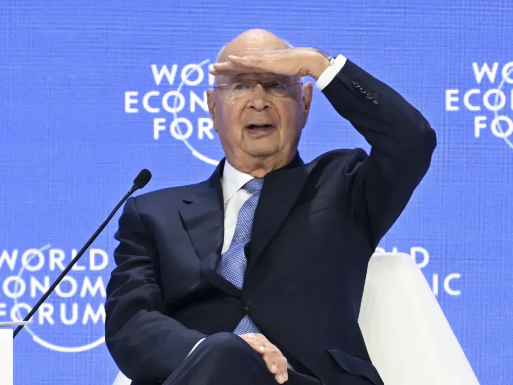 Klaus Schwab, executive chairman of the World Economic Forum attends the World Economic Forum (WEF) annual meeting in Davos, Switzerland on January 21, 2025. (Photo by Halil Sagirkaya/Anadolu via Getty Images)