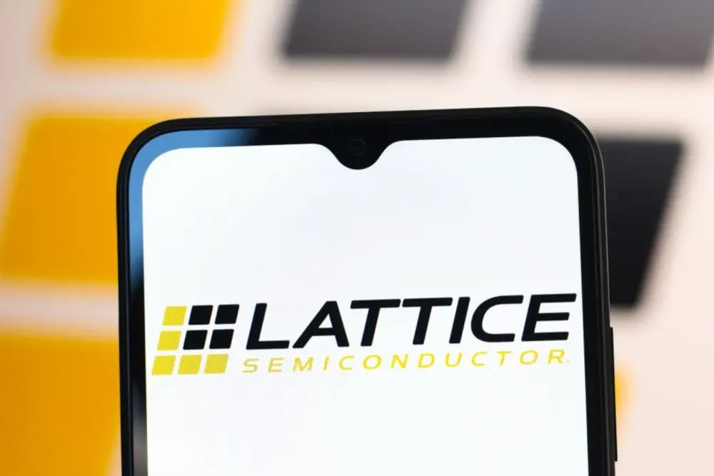n this photo illustration, the Lattice Semiconductor Corporation logo is seen displayed on a smartphone screen. (