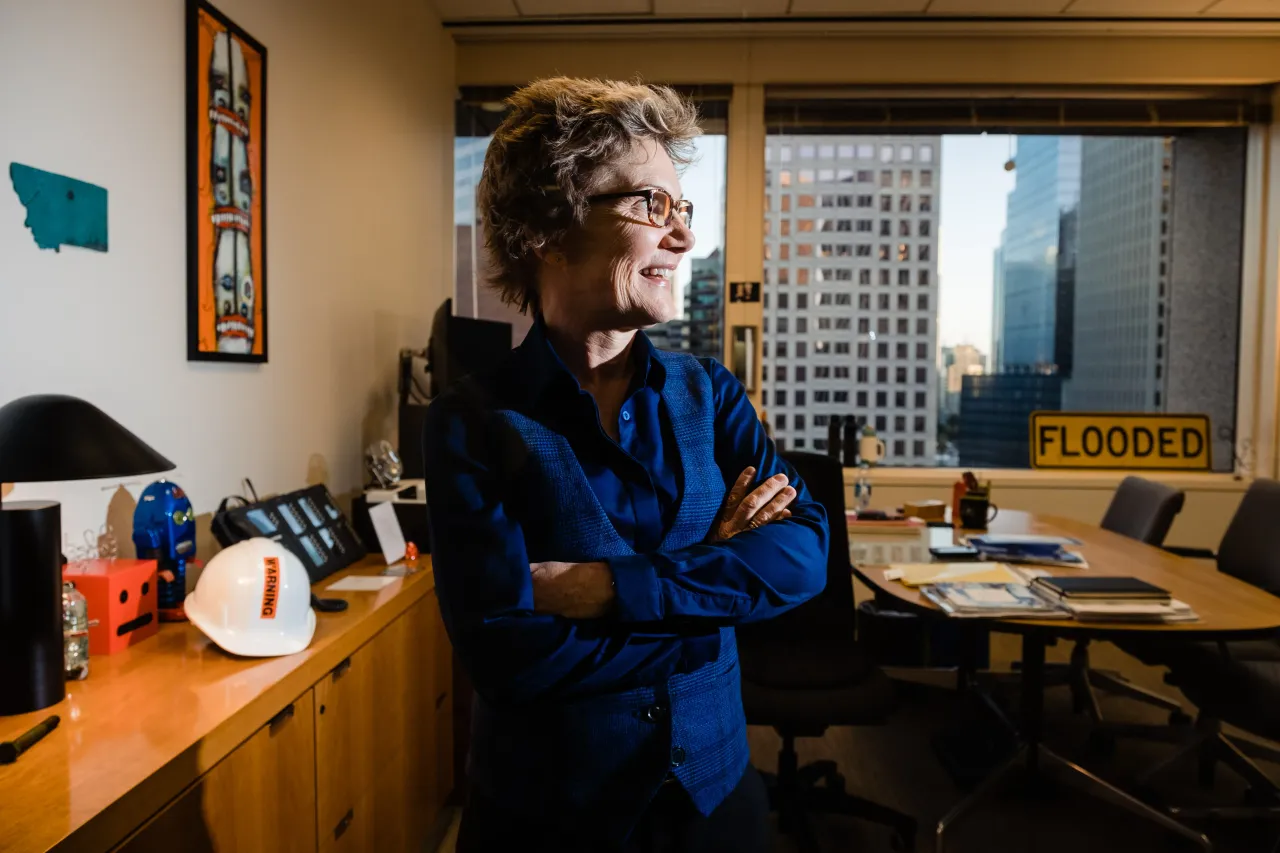 Mary Daly, president of the San Francisco Federal Reserve Bank, poses for a photograph. 