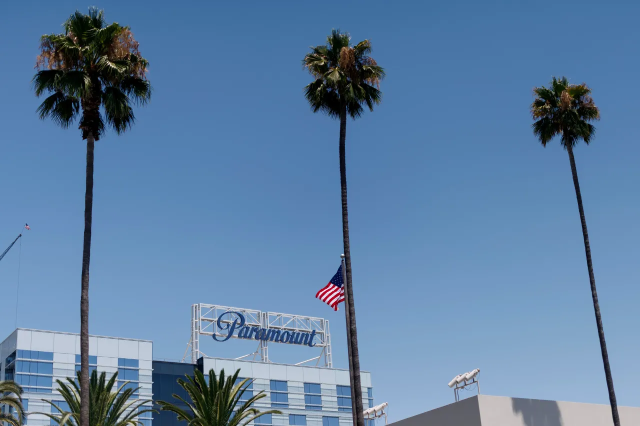 At a Paramount office building on August 7, 2025 in Los Angeles, California. 