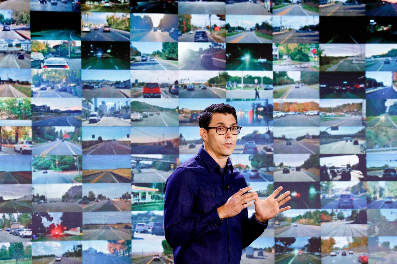 RJ Scaringe, Founder and CEO, Rivian, speaks onstage during Rivian's Autonomy & AI Day on December 11, 2025 in Palo Alto, California.