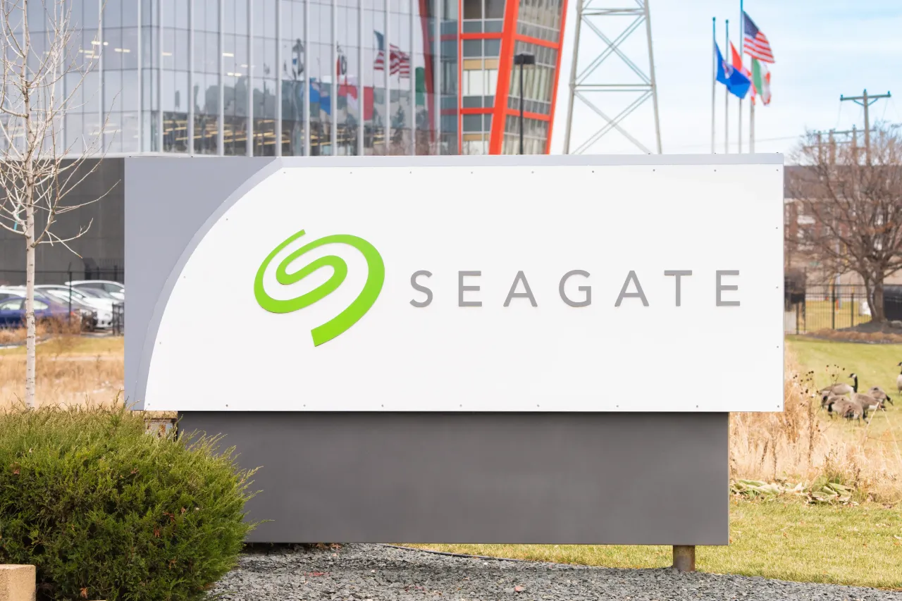 A general view of the Seagate Technology company offices on January 03, 2024, in Minneapolis, Minnesota. 