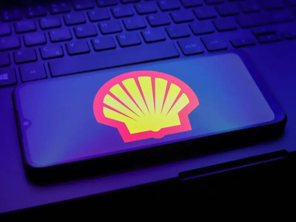The Shell logo appears on a smartphone screen in this illustration photo in Reno, United States, on January 5, 2025. (Photo by Jaque Silva/NurPhoto via Getty Images)