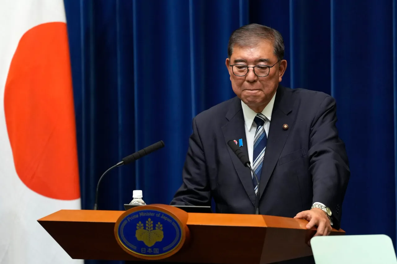 Shigeru Ishiba, Japan's Prime Minister, attends a press conference at the Prime Minister's Office on September 06, 2025 in Tokyo, Japan.