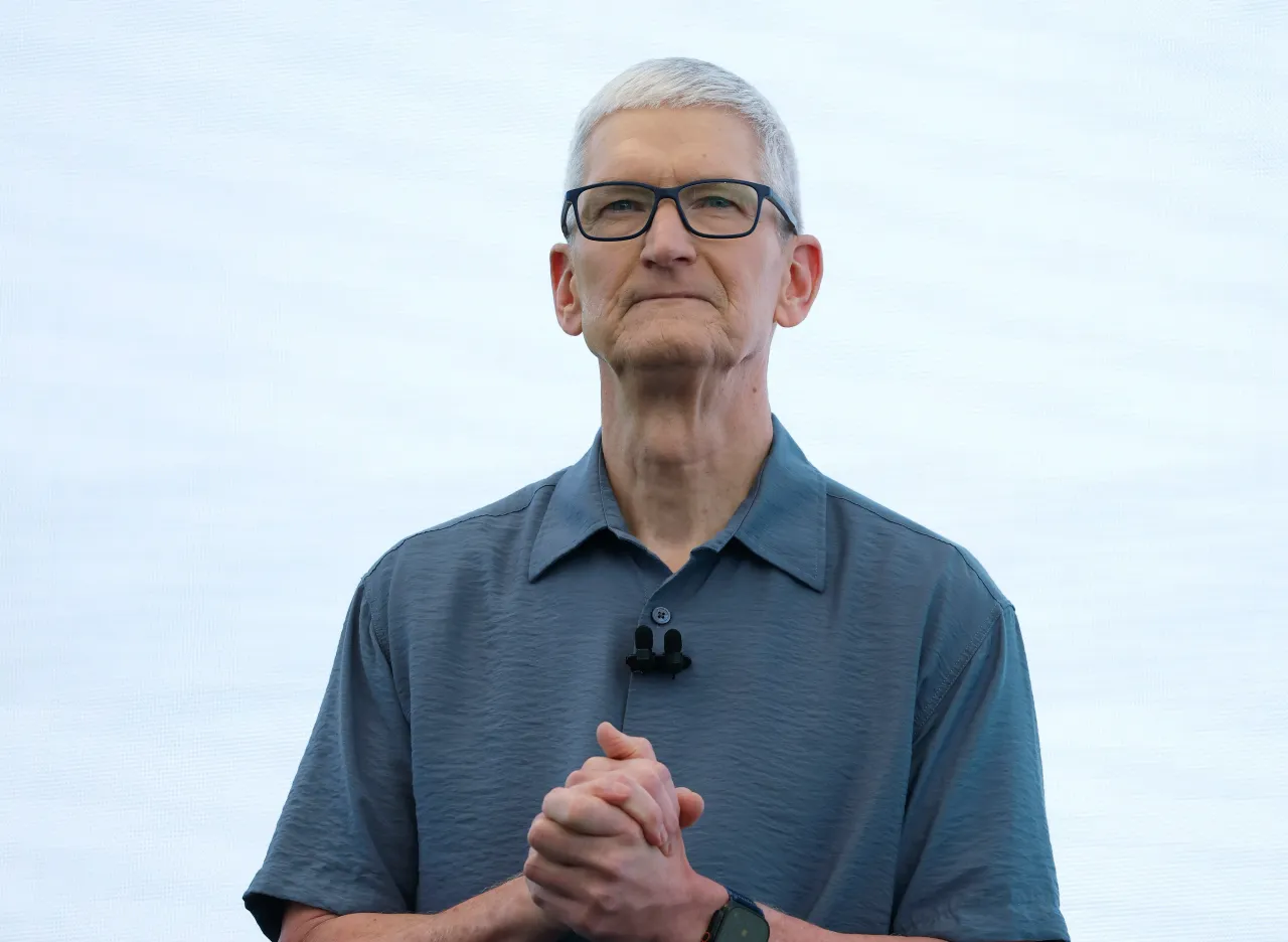 Apple CEO Tim Cook speaks during the Apple Worldwide Developers Conference (WWDC) on June 09, 2025 in Cupertino, California.