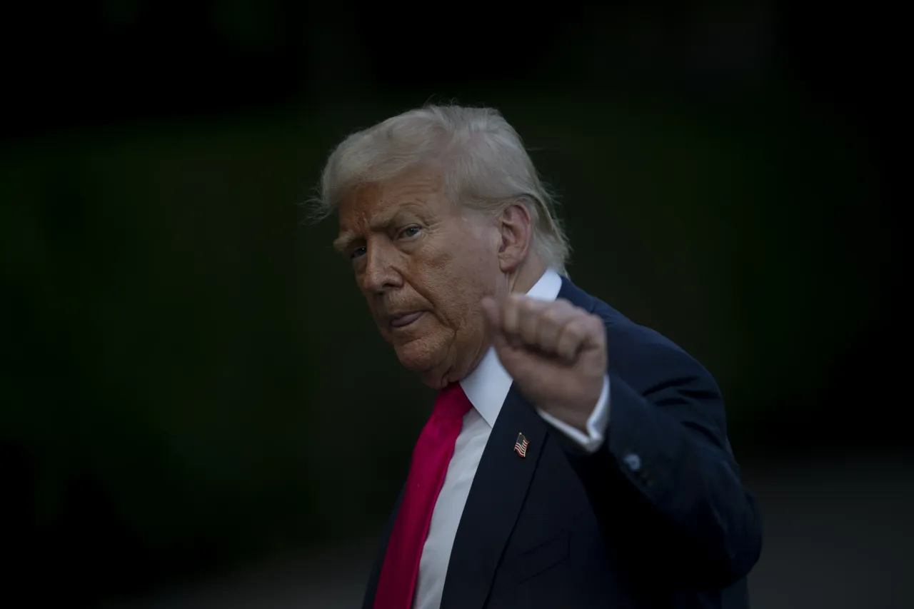 United States President Donald Trump returns to the White House from Pittsburgh, Pennsylvania on July 15, 2025, in Washington DC, United States .