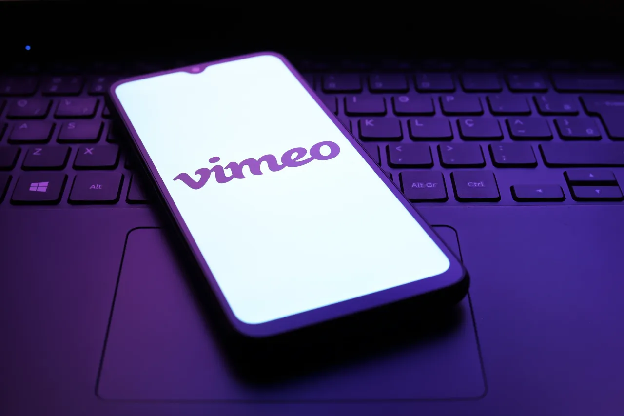 The Vimeo app logo appears on the screen of a smartphone in Reno, United States, on December 5, 2024.