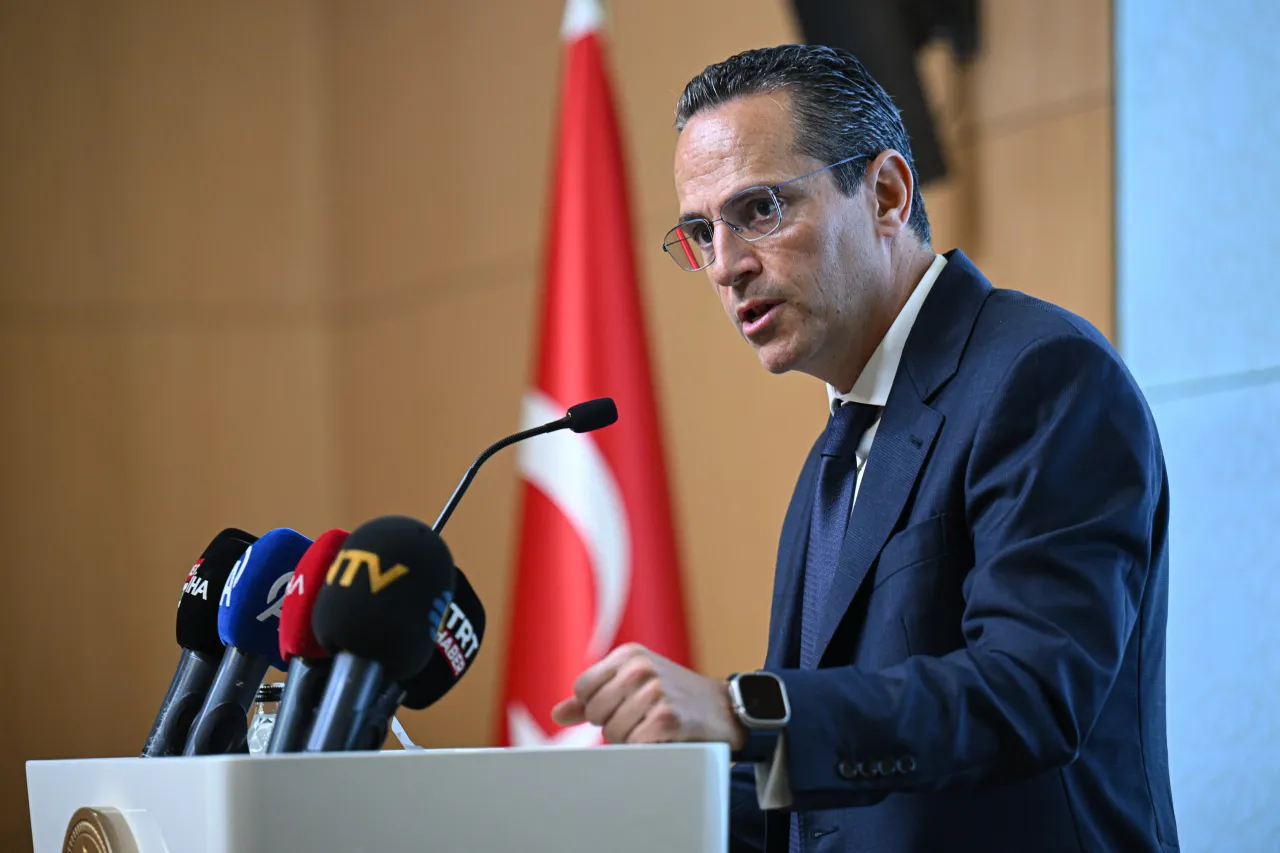 Wael Sawan gives a speech during the program for the signing of the LNG agreement between Shell and Petroleum Pipeline Corporation (BOTAS) in Ankara, Turkiye on September 02, 2024. 