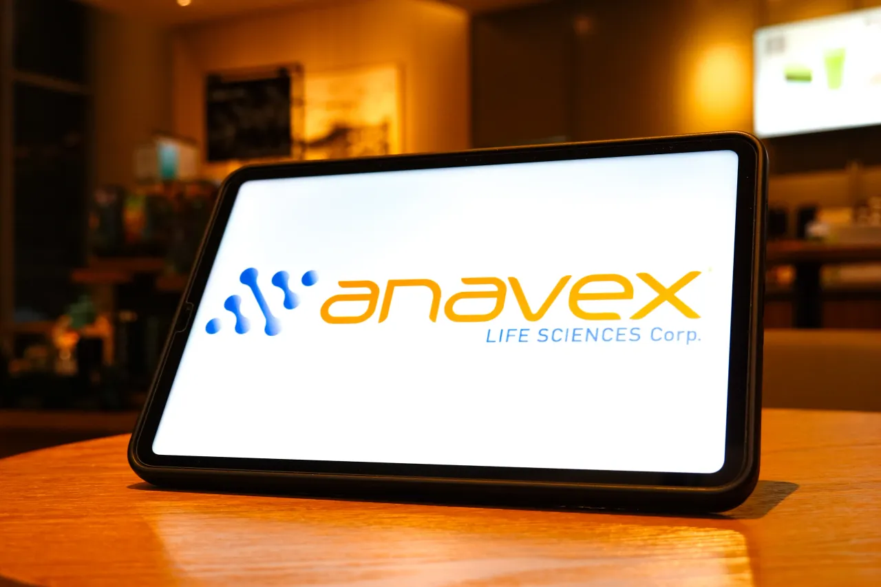  In this photo illustration, an Anavex Life Sciences Corp. logo is displayed on the screen of a tablet. (Photo Illustration by Sheldon Cooper/SOPA Images/LightRocket via Getty Images)
