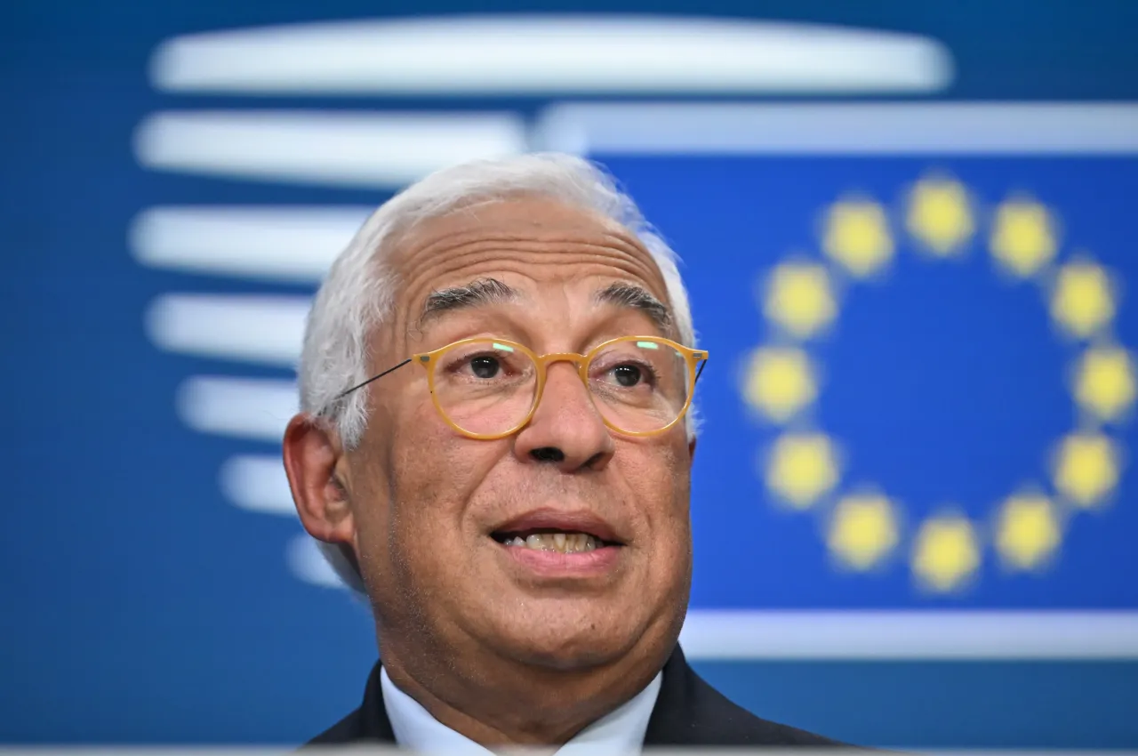 President of the European Council Antonio Costa at a joint press conference after EU Leaders' Summit in Brussels, Belgium on June 26, 2025. (Photo by Dursun Aydemir/Anadolu via Getty Images)