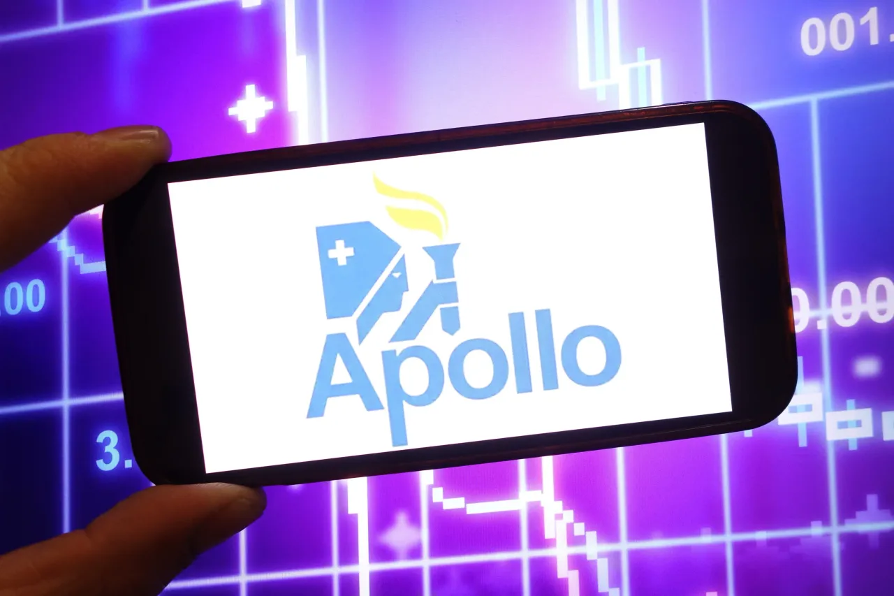 In this photo illustration, the Apollo Hospitals company logo is seen displayed on a smartphone screen. (Photo Illustration by Piotr Swat/SOPA Images/LightRocket via Getty Images)