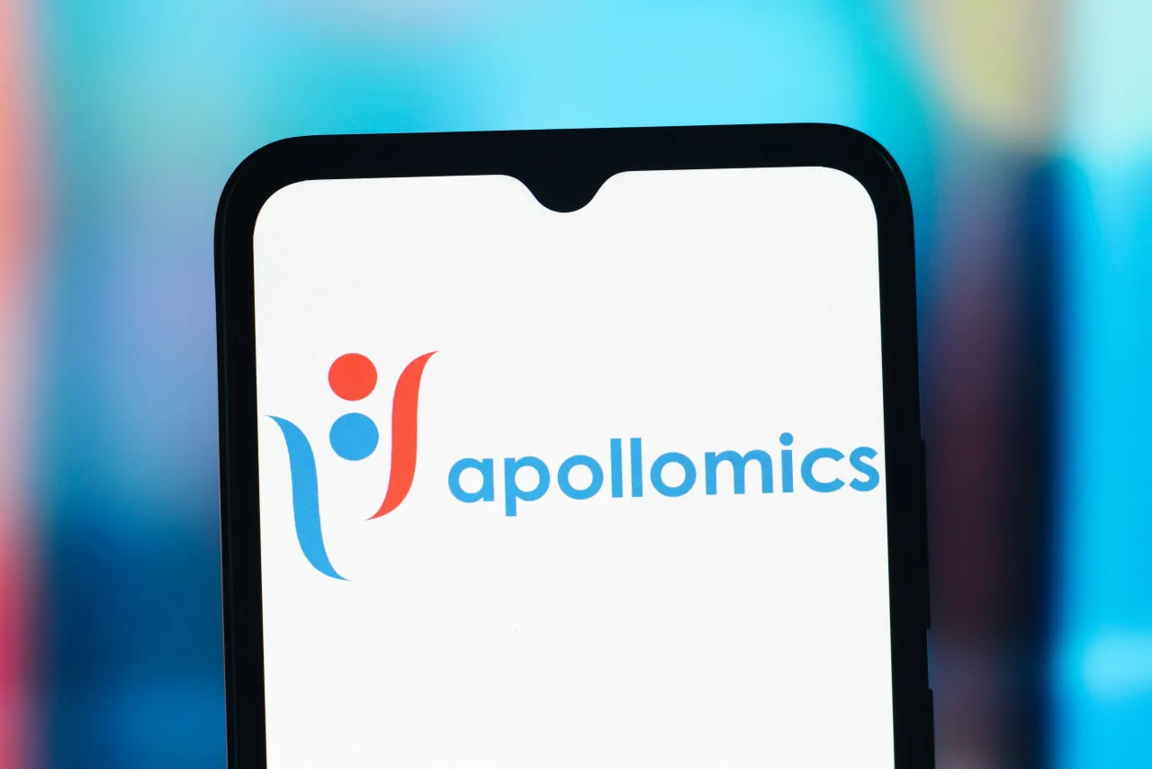 In this photo illustration, the Apollomics logo is seen displayed on a smartphone screen. (Photo Illustration by Thomas Fuller/SOPA Images/LightRocket via Getty Images)